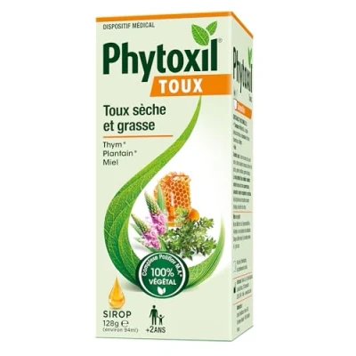 Image de Phytoxil toux Sirop 94 ml Soulage la sèche et grasse Thym, Plantain, Miel A partir de 2 ans Dispositif médical