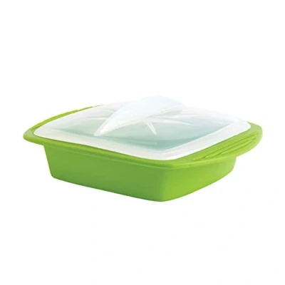 Image de MASTRAD Papillotes Minute Grande Flexible &amp; Anti Adhérente Préserve Les Nutriments De Vos Aliments Cuisson Saine Adaptée Au Four Micro Onde Silicone Sans BPA Contenance 1 L, Vert