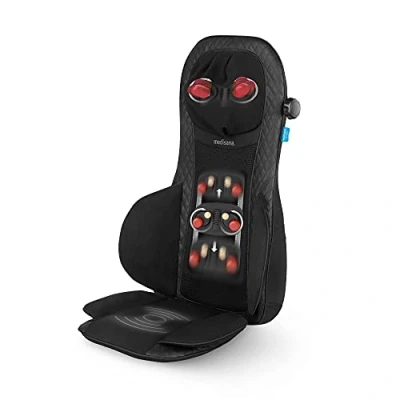 Image de medisana Housse de siège massage shiatsu en gel MCG 820, coussin avec fonction thermique, 4 têtes rotatives gel, la nuque intégré, 3 niveaux d&#039;intensité pour l&#039;ensemble du dos