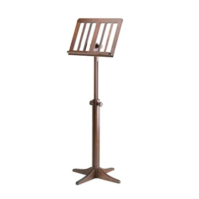 Image de K&amp;M 116/1 Pupitre en Bois de hêtre solide couleur noyer extensible 71,5 à 122,5 cm