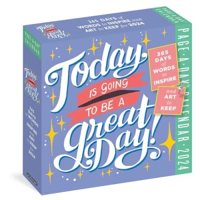 Image de Today Is Going to Be A Great Day! Page Day Calendar 2024: 365 Days of Words Inspire and Art Keep