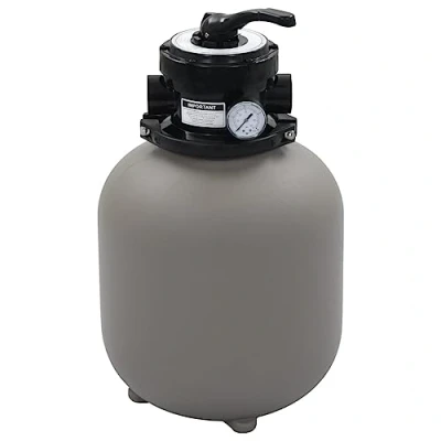Image de vidaXL Filtre à Sable pour Piscine avec Vanne 4 Positions Pompe de Filtration Système Eau Bassin Gris 350 mm