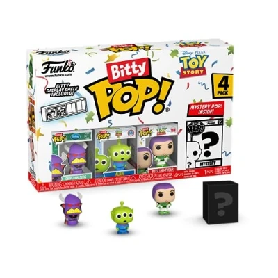 Image de Funko Bitty Pop! Toy Story Zurg 4PK Zurg, Alien, Buzz Lightyear et Une Mini Figurine Mystère en Surprise 2.2 Cm Collectionnable Étagère Empilable Incluse Idée de Cadeau Fans