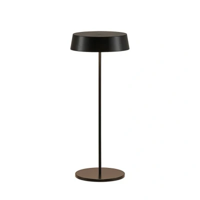Image de Lucande lampe de table LED rechargeable Tibia, noir, aluminium, USB, IP54