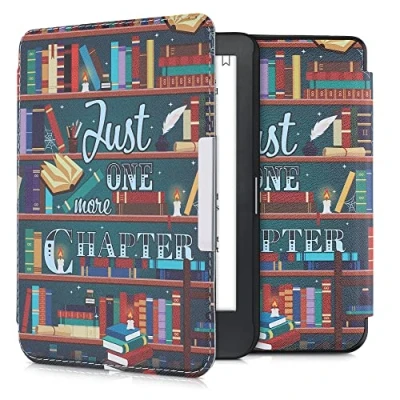 Image de kwmobile Étui Compatible avec Kobo Clara HD Coque à Rabat magnétique Tablette eReader Similicuir Multicolore