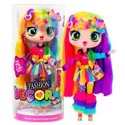 Image de John Adams Decora Girlz Sticker &#039;n&#039; Style poupée Tendance à Collectionner de 27,9 cm La Dispose Plus 75 Accessoires colorés Poupées et À partir 4 Ans