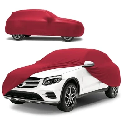 Image de WALSER Bâche d&#039;intérieur pour Voiture Indoor Stretch Plus, Complet l&#039;intérieur, étanche à la poussière SUV L, Rouge