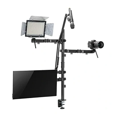 Image de Support de table professionnel pour écran 17 32&quot;&quot;, microphone, caméra et projecteur NanoRS VESA 75x75 100x100