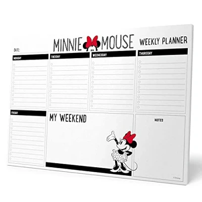 Image de Grupo Erik Bloc Notes A4 Disney Minnie, Semainier Sous Main Bureau, Planner Hebdomadaire Papeterie de To Do List, Blocs Mémo, Fournitures Scolaires