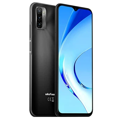Image de Ulefone Téléphone Portable Note 12, 4Go+128Go, Batterie 7700mAh Dual SIM 4G Smartphone Debloqué,Écran HD+ 6,82&#039;&#039;, Fente pour 3 Cartes, Android 11, Triple Caméra 13MP,Déverrouillage du Visage Noir