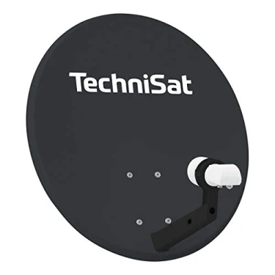 Image de TechniSat TECHNITENNE 60 Antenne parabolique pour 2 participants (Installation Satellite numérique de cm, kit Complet Comprenant avec Support mât et LNB Twin Universel) Gris Clair