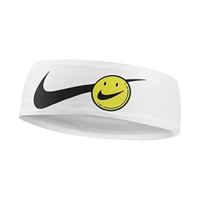 Image de Nike Fury Headband 3.0 Bandeau BND pour Adulte, Blanc/Jaune Opti/Noir, Taille Unique