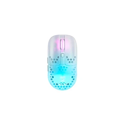 Image de Xtrfy MZ1 Wireless, souris sans fil de gaming ultra légère, radio 2,4 GHz, capteur 3370 Pixart, forme exclusive pour une visée optimale, rétro éclairage RGB, rechargeable, Blanc