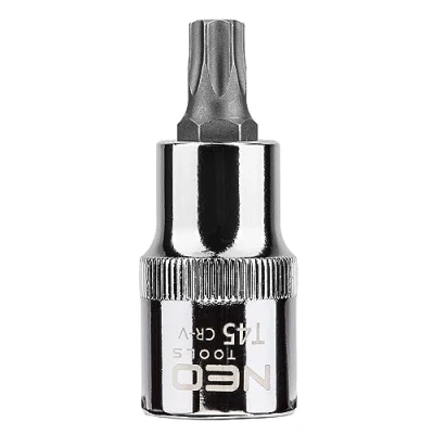 Image de NEO TOOLS 08 755 Clé à douille 1/2 T45 Acier chrome vanadium, d&#039;outil Torx intérieur