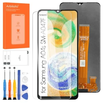 Image de Arbilato Écran pour Samsung Galaxy A04s ecran de Remplacement SM A047F A047F/DS LCD Display Touch Digitizer Assembly pièces réparation (Noir, 6,5 &quot;)