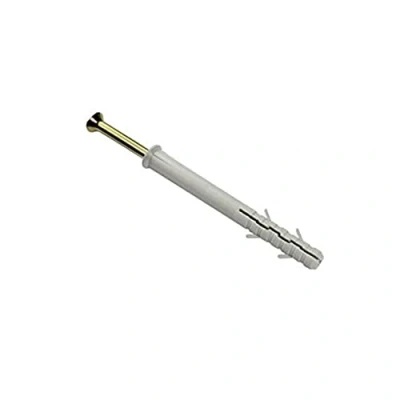 Image de Bulk Hardware Bh05912 Vis de mur solide Cadre fixation en nylon avec plug, M8 X 120 mm (5/40,6 cm 4.3/10,2 cm) Lot 10