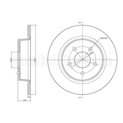 Image de METELLI 23 1251C Disque de frein 280,0 11,0 5 63,6 plein peint FORD: KUGA 2, C Max Grand