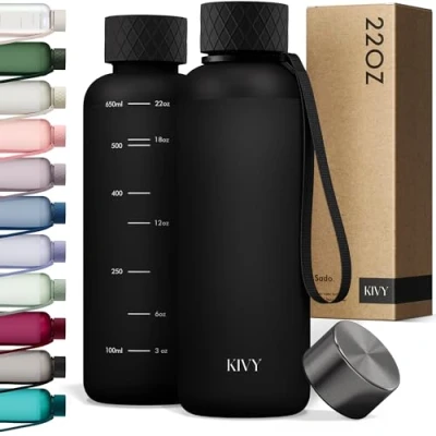 Image de KIVY Bouteille d&#039;eau en Tritan (noir profond, 650 ml)