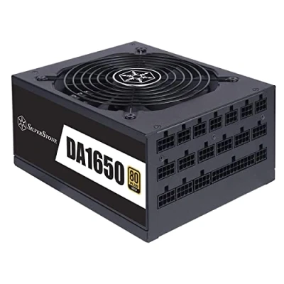 Image de SilverStone Technology DA1650 Gold, Alimentation électrique ATX 80 Plus Gold 1650 W entièrement modulaire, SST G
