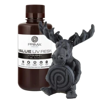 Image de PrimaCreator Value résistante aux UV Resin (ABS Like) 500 ml Noir