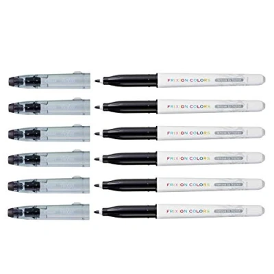 Image de PILOT Lot de 3 Feutres Coloriage Effaçable FRIXION COLORS Pte Moyenne Noir