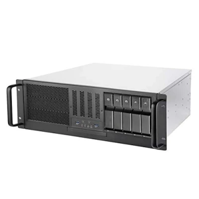 Image de SilverStone Technology SST RM41 H08 Châssis de Serveur monté en Rack 4U, Prend Charge jusqu&#039;à SSI CEB M/B et ATX (PS2) / Mini Bloc d&#039;alimentation redondant, 28021