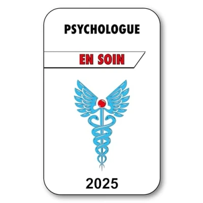 Image de SIGNAL SAFETY Autocollant Sticker Vignette Caducée 2024 pour Pare Brise en Vitrophanie V3 Psychologue