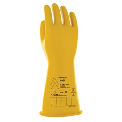Image de Ansell Gants isolants électriques basse tension (classe 0) Jaune L