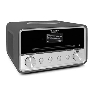 Image de TechniSat DIGITRADIO 586 Radio hybride DAB+ (radio internet, FM, Bluetooth, charge sans fil, commande d&#039;application, OLED, USB, CD, MP3, AUX, 20 W, chaîne compacte, télécommande) anthracite