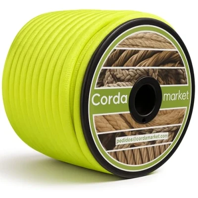 Image de Cordamarket 10mm Élastique Mixte, Jaune Fluo, 25mts