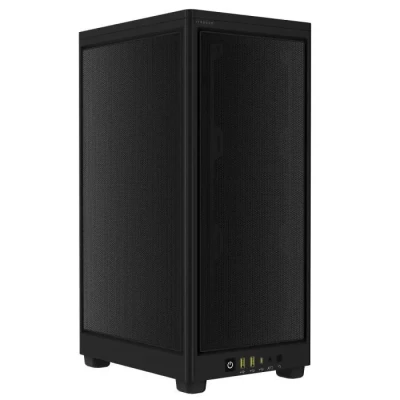 Image de Corsair 2000D AIRFLOW Boîtier PC Mini ITX Format Panneaux en Acier Maillé Trois Emplacements GPU Optimisé Pour le Refroidissement Entrées/Sorties Modernes Façade Noir
