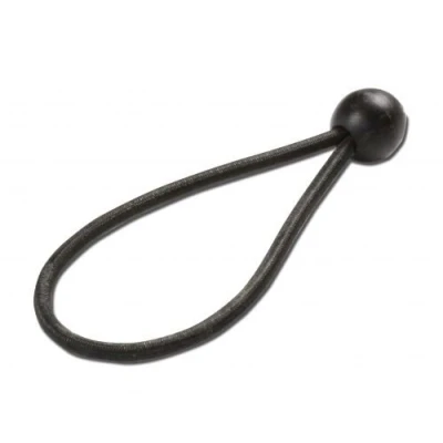 Image de 25Ã‚ Exercise Loop 180Ã‚ mm Black Ball Rubber Replacement for Tent Straps with Plastic Plan Cable Spanner Band Tarpaulin Tension Sling Easy Bungee by monoflex