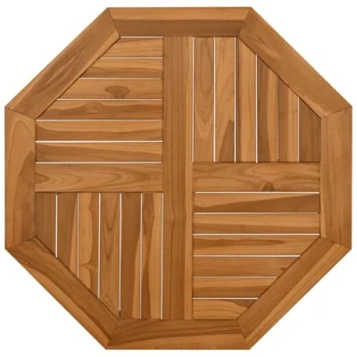 Image de vidaXL Dessus de Table 70x70x2,5 cm octogonal Bois Teck Massif
