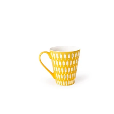 Image de Excelsa Enjoy Mug, Porcelaine, Vert, 10 x 8,5 cm 8.5 Jaune