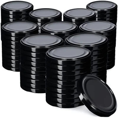Image de couvercle à vis Kadax FI82 mm, ensemble de couvertures torsion en métal, remplacement pour pots Mason, avec 6 dents colonne montante les verres collision