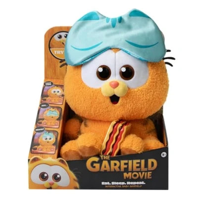 Image de ANIMAGIC Baby Garfield Animal de Compagnie Intéractif pour Enfants dès 3 Ans Peluche Chat Toute Douce Fais Le Manger et Dormir Expérience Sensorielle