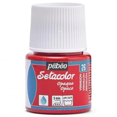 Image de Pébéo 295026 Setacolor Opaque 1 Flacon Vermillon 45 ML