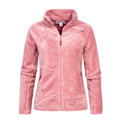Image de Geographical Norway UPALINE Lady Polaire Chaude Douce Femme Confortable Veste Hiver Chaud Femmes Doux Sweat Epais Longues Manches Pull Parfait Fourrure Confort Rose PÂLE XXL