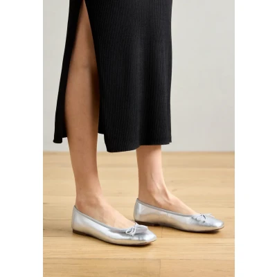 Image de Geox Femme D Marsilea A Ballet Flat, Argenté, 38.5 EU
