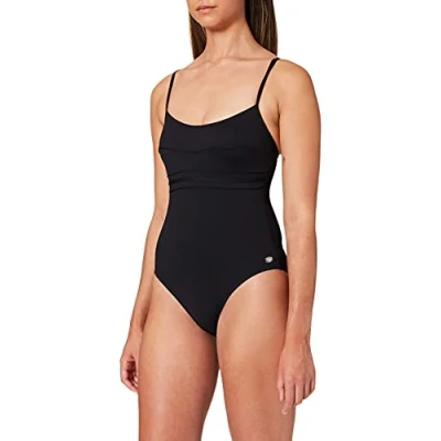 Image de Haute pression A1001 Maillot de bain une pièce Uni Femme Noir,FR: 38 (Taille faricant: 38)