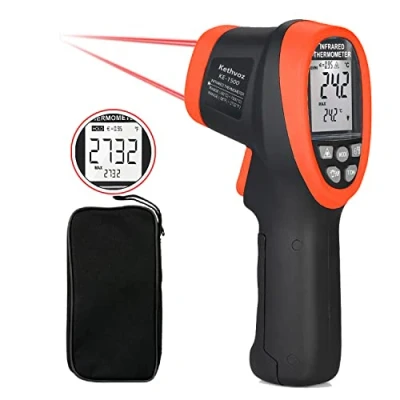 Image de Kethvoz Thermomètre Laser Infrarouge Professionnel, Industriel Température Pistolet mesurer la Forge Temperature élevée 50℃ 1500℃ Degrés, D:S = 30:1, Précision Pyrometre KE 1500