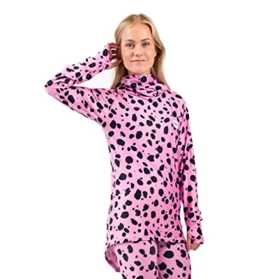 Image de Eivy Icecold Gaiter Haut de yoga pour femme, rose Cheetah, M EU
