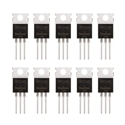 Image de HUABAN 10 pièces IRFZ34N Vdss=55V Rds(on)=0,040ohm Id=26A TO220 Transistor MOSFET à canal N de puissance