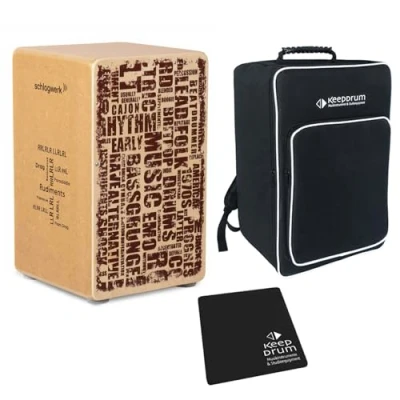 Image de Schlagwerk CP85 Cajon Rudiments Styles + Coussin d&#039;assise Keepdrum Sac