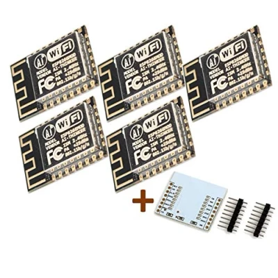 Image de TECNOIOT 5pcs ESP 12F ESP12F ESP8266 Serial WiFi Module (Upgrade 12) +Plate Expansion