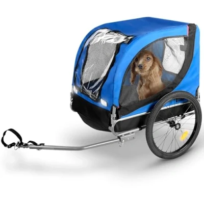 Image de Dunlop Remorque Vélo Chien Pliable Velo Max. 40 KG de pour Vos Animaux Compagnie Cariole 75 x 52 65 cm Chariot Jaune/Noir