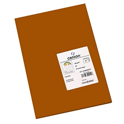 Image de CANSON Iris Vivaldi Paquet 50 feuilles de papier couleur A3 185g/m² Chocolat