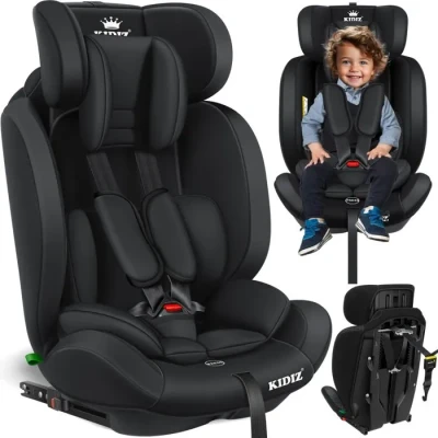 Image de KIDIZ® siège auto pour enfants avec Isofix groupe 1+2+3 9 36 kg Ceinture de sécurité à 5 points, auto, enfants, Appuie tête réglable Rehausseur évolutif 1 12 ans, stable et sûr