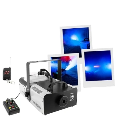Image de BoomToneDJ Machine à fumée F3000 DMX, idéale pour mariage, soirées thèmes, discothèque, fournie avec 2 télécommandes (1 filaire et 1 sans fil), facile transporter