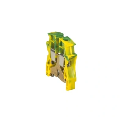 Image de 037175 Legrand Borne de jonction vert jaune à vis Viking 35mm² pas 15mm 1 jonction: entrée sortie